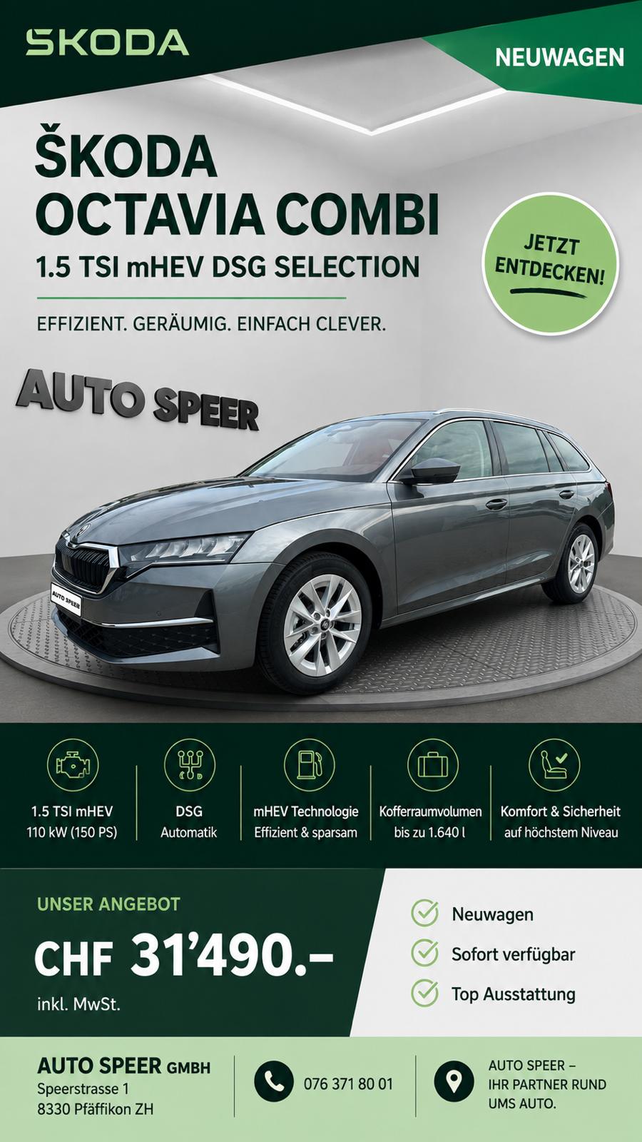 SKODA SKODA Octavia Combi 1.5 TSI mHEV DSG Selection-image-0