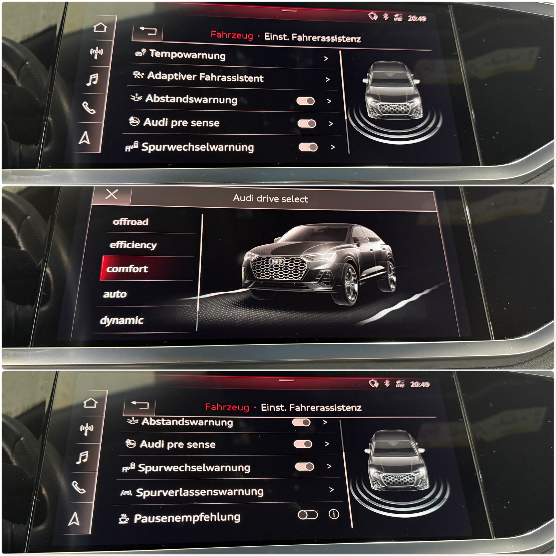 AUDI Q3 Sportback 45 TFSI S Line Daytonagrau 230PS quattro S-tronic ★ RF-Kamera ★ Komfortschlüssel ★ Virtual Cockpit ★-image-13