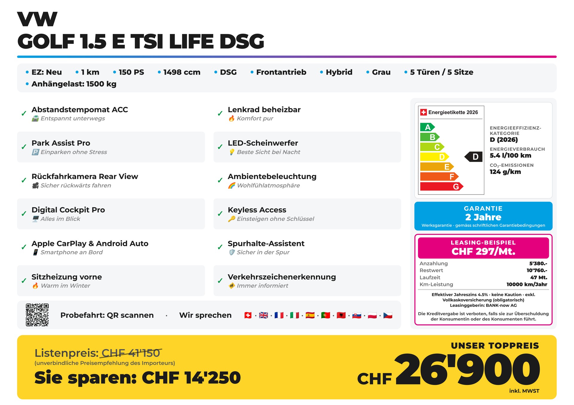 VW Golf 1.5 e TSI Life DSG-image-1