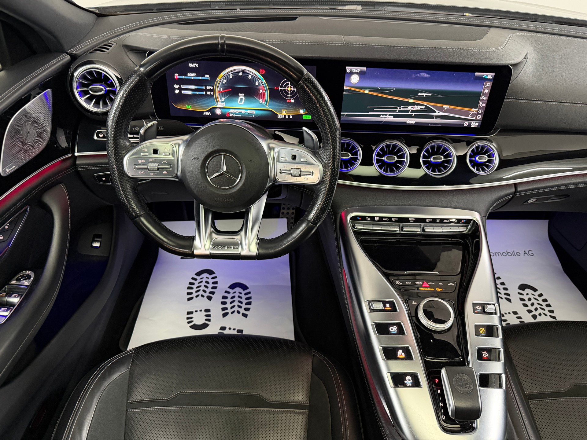 MERCEDES-BENZ AMG GT 4 43 4Matic+ obsidian black Speedshift TCT / Glasdach / 360° Kamera / Head-Up / Burmester / Night Paket /-image-11