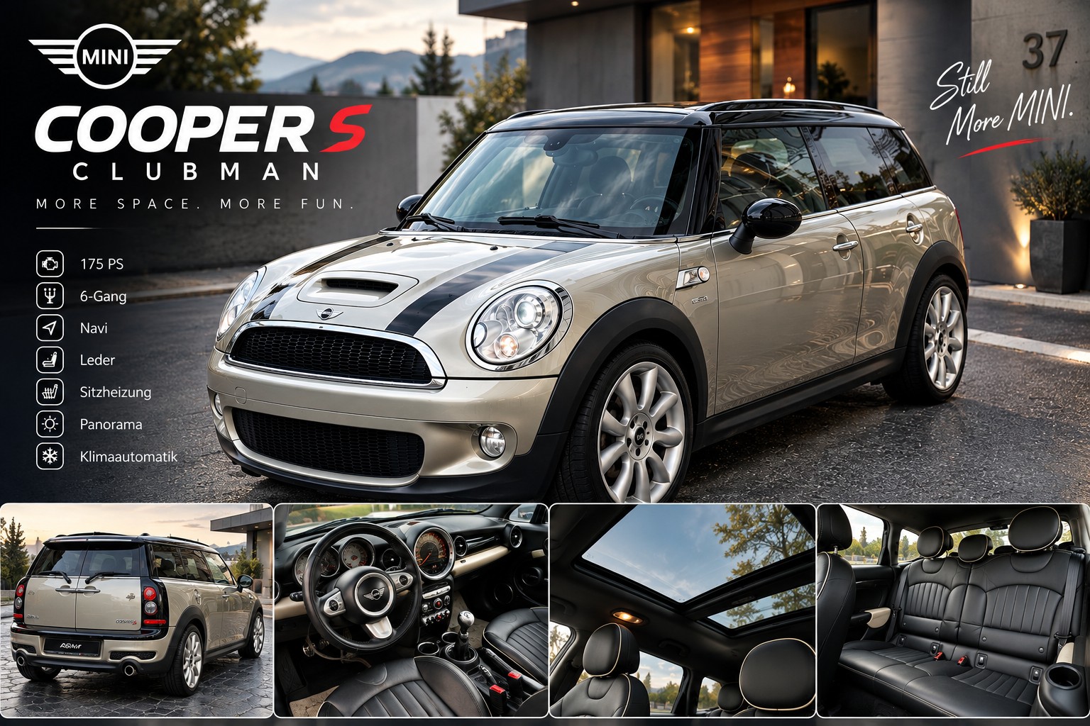 MINI Clubman Cooper S | 175PS | Frisch MFK 2026 | Leder | Panorama Glas. | Xenon | Navigation | Bluetooth-image-0
