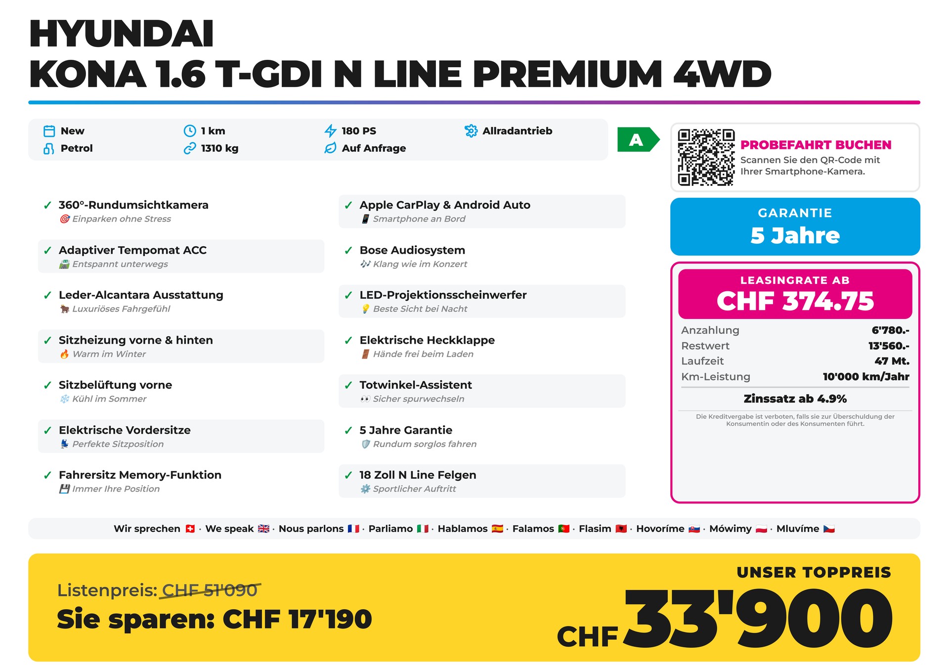 HYUNDAI Kona 1.6 T-GDi N Line Premium 4WD-showroom-element-1