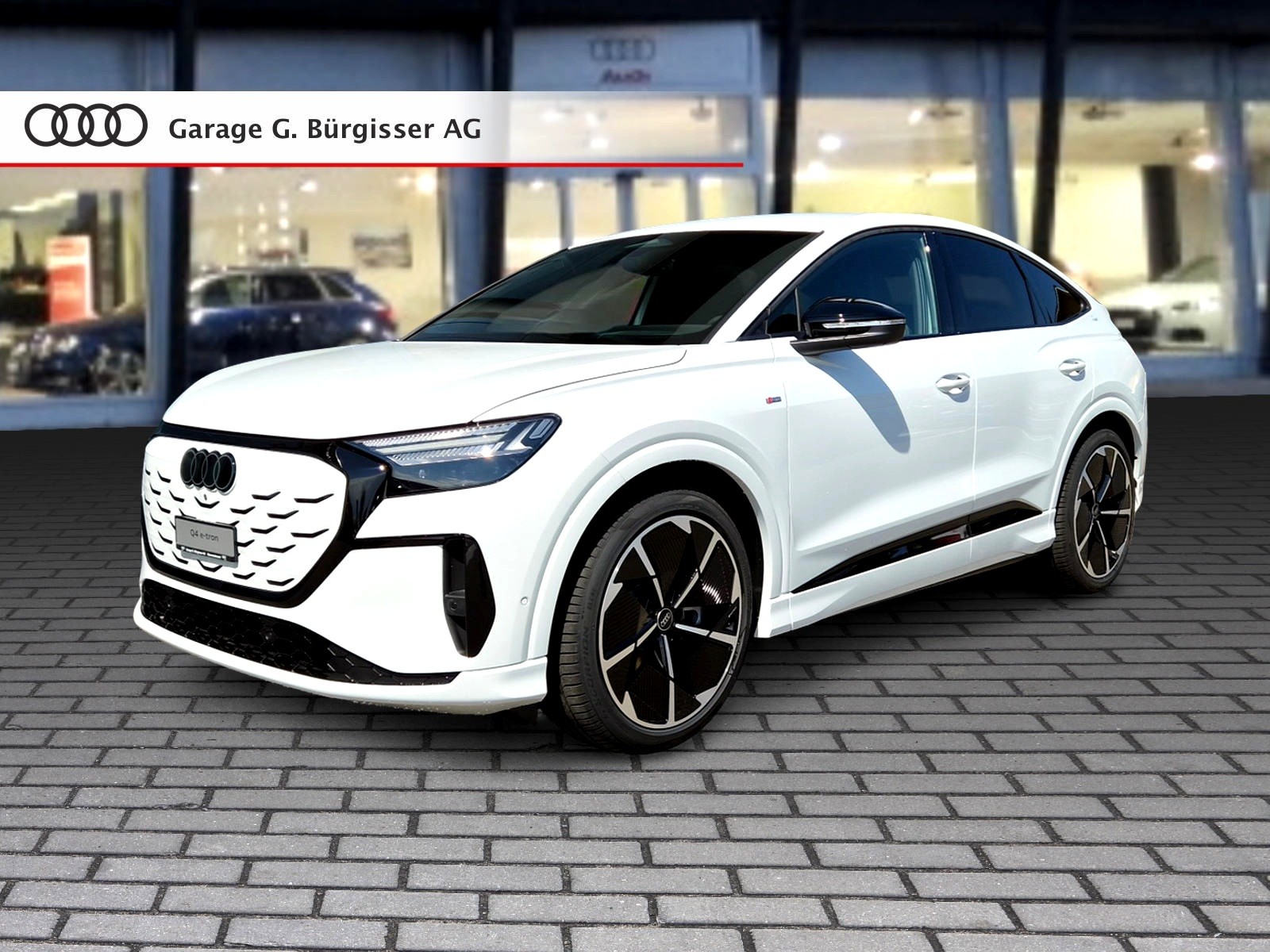 AUDI Q4 Sportback e-tron quattro performance Edition Swiss Ski Gletscherweiss Metallic