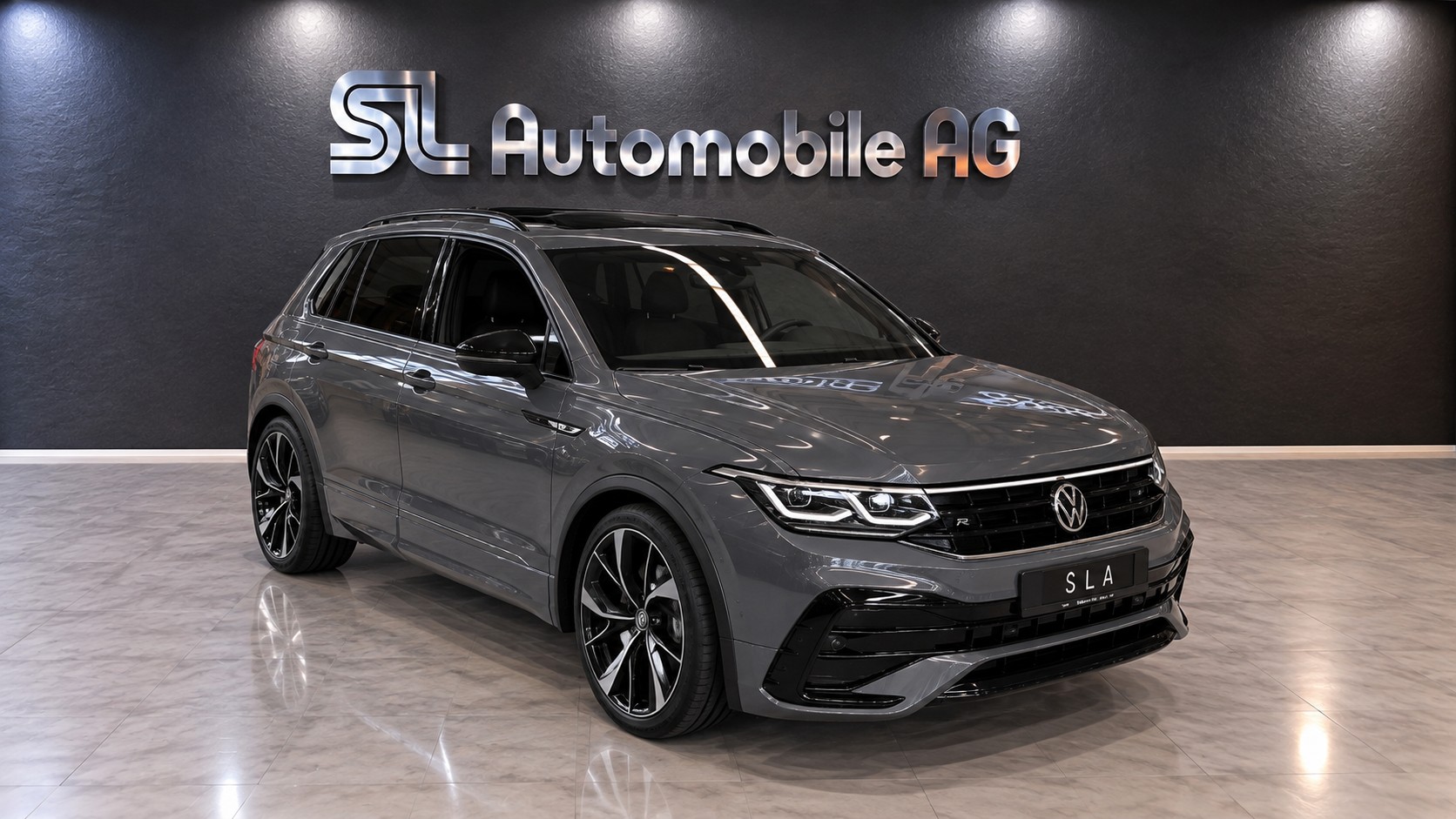 VW Tiguan 2.0TSI R-Line 4Motion DSG / AHK / leasing ab 399.- Monate / Farbe Delfingrau Metallic-image-1