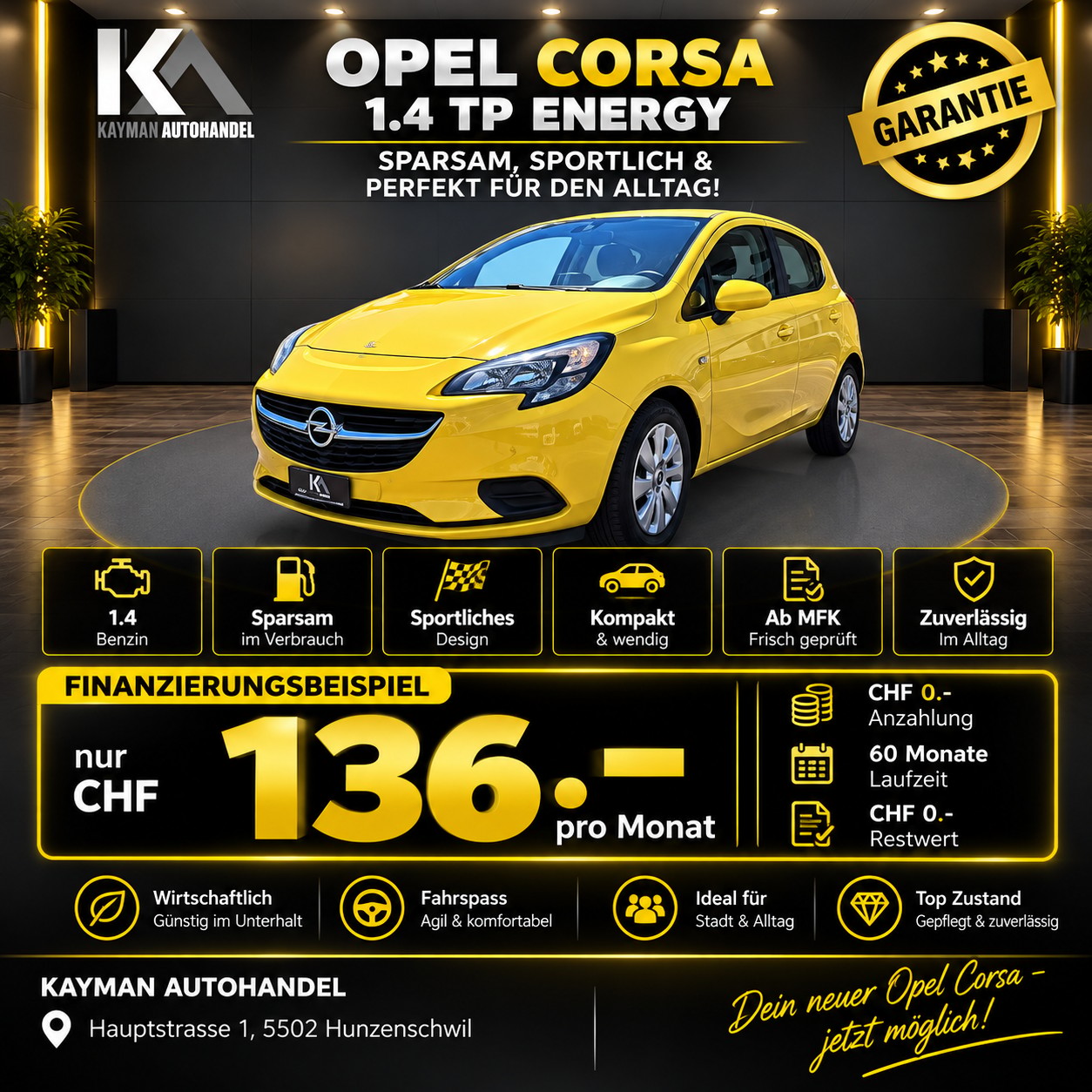 OPEL Corsa 1.4 TP Energy - Sparsam, Sportlich & Perfekt für den Alltag!-image-1