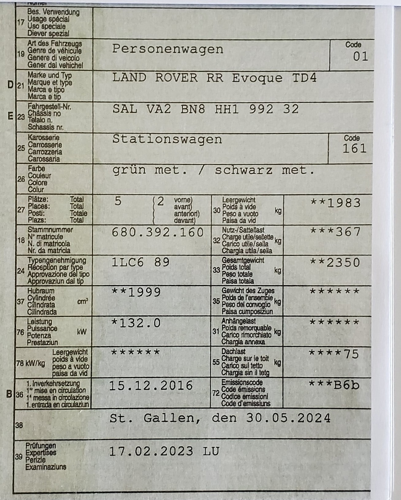 LAND ROVER Range Rover Evoque 2.0 TD4 SE AT9, gepfl. FZ. mit guter Ausstattung-image-13