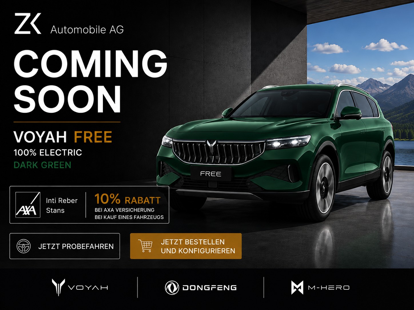 VOYAH Free 4WD 106 kWh 489PS Dark Green Metallic-image-0