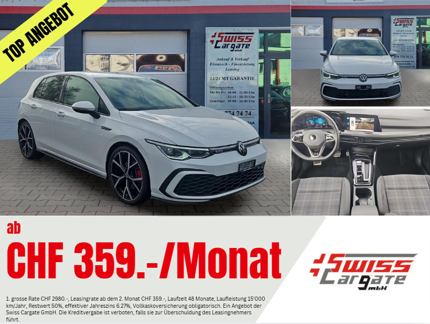 VW Golf 2.0 TDI GTD DSG mit 19" Alu & Rückfahrkamera