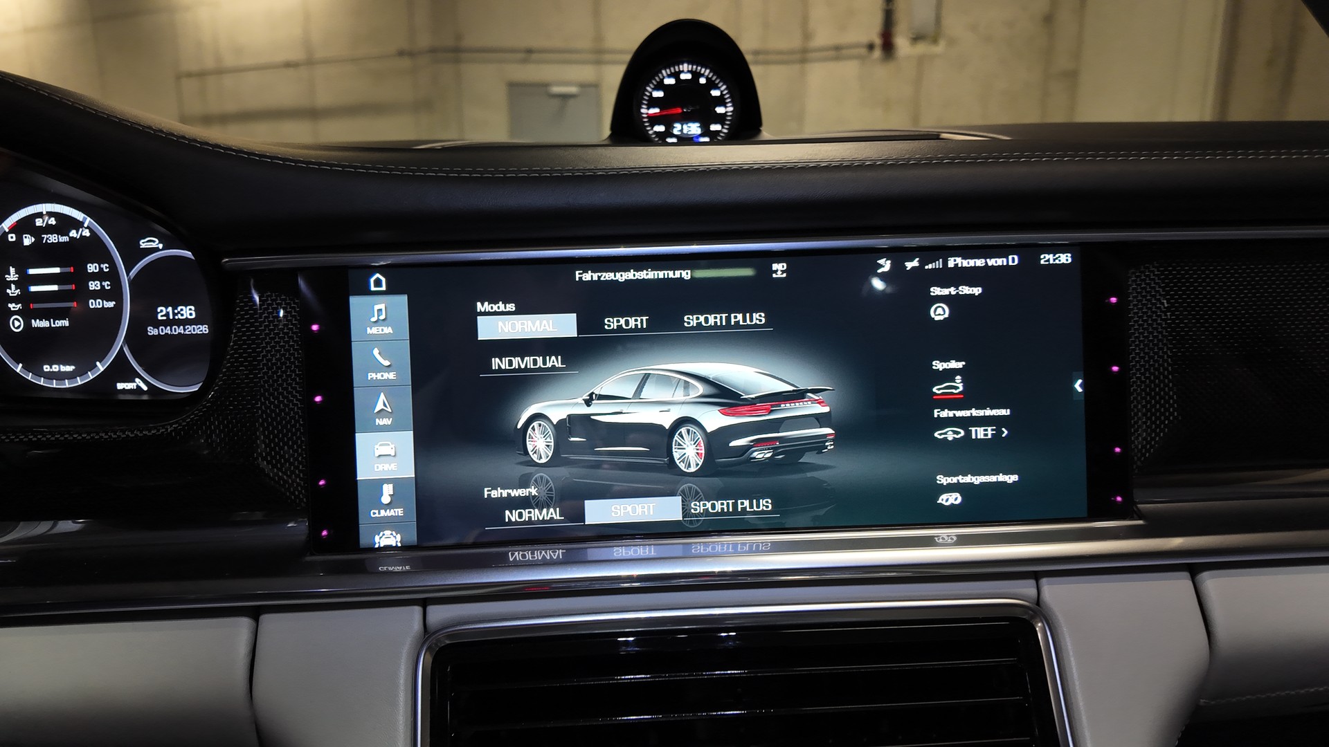 PORSCHE Panamera Turbo PDK | Vollaustattung | Leder Kreide | Massage | Sportchrono | Burmester | Nachsichtassist | 360•-image-15