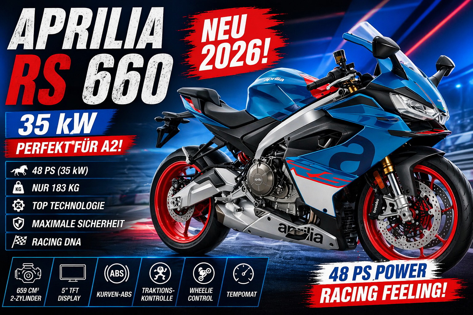 APRILIA RS 660 (35kW) E5+ 2026