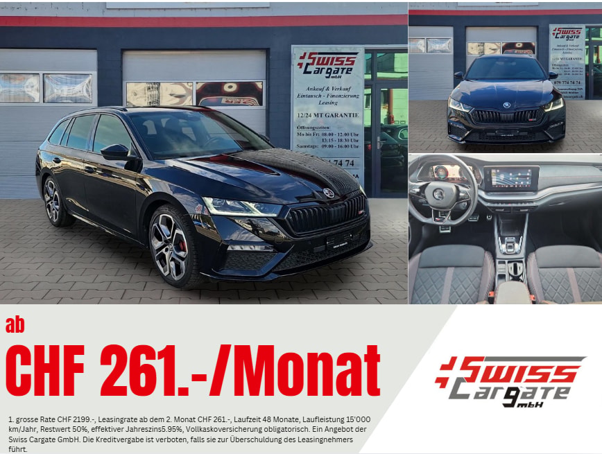 SKODA Octavia Combi 2.0 TDI DSG RS 4x4 mit AHK-Vorbereitung & 5J Werksgarantie-image-0