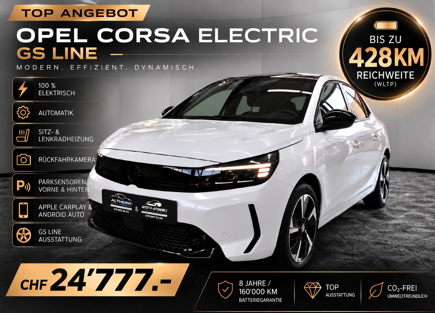 OPEL Corsa e- 51kWh GS 11 KW 3 Phaser Schneller Laden-image-0