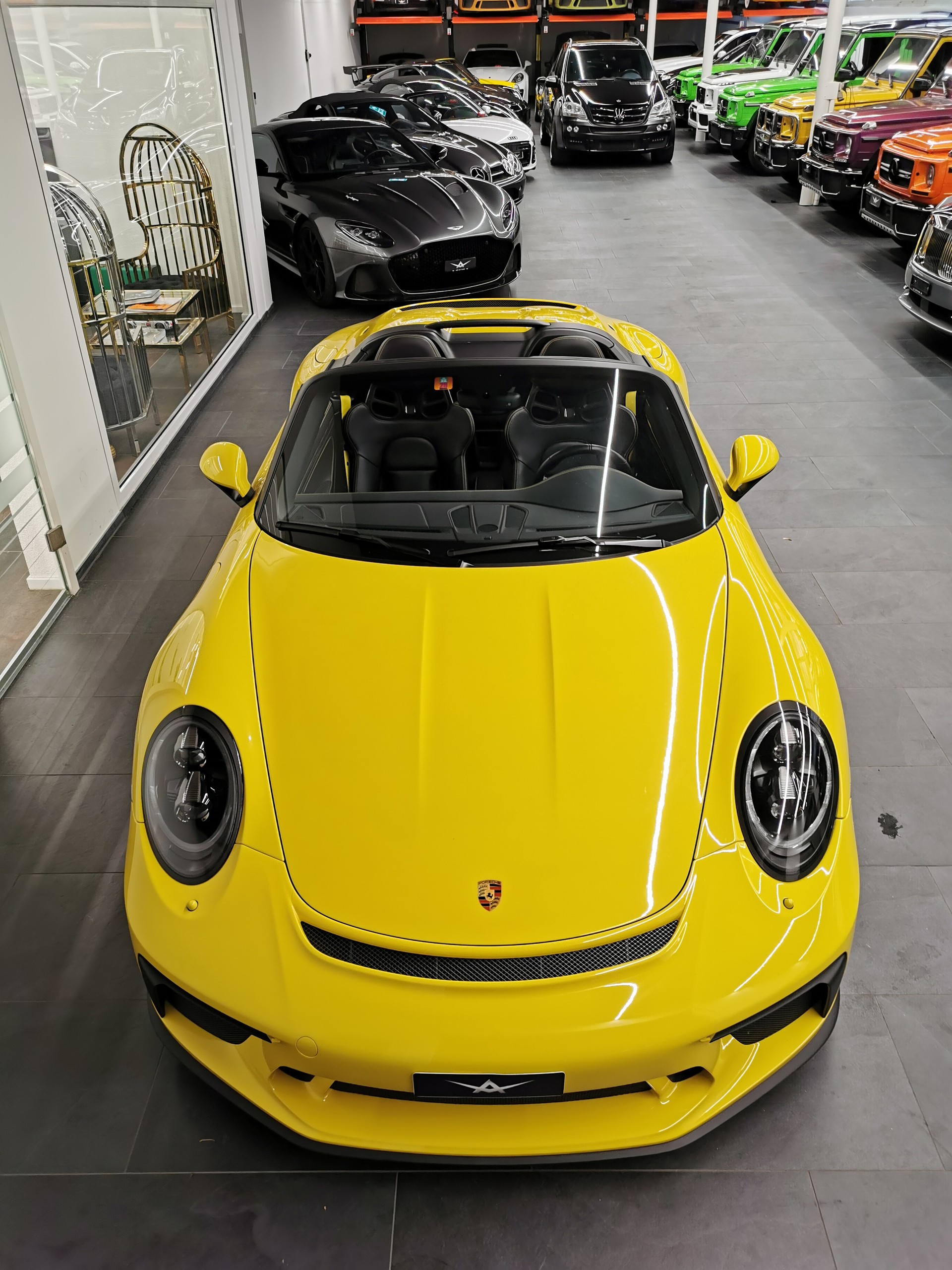 PORSCHE 911 Speedster EXKLUSIVE HANDSCHALTER RACINGGELB LEDER SCHALENSITZE VOLL LIFT PCCB-image-14