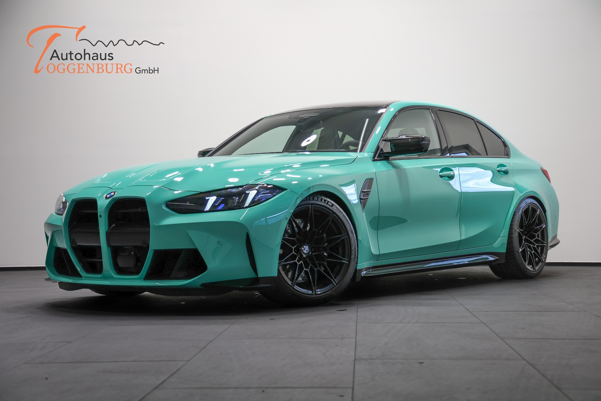 BMW M3 Competition M xDrive LCI *530PS*Sonderlackierung Mintgrün*Carbon Schalensitze*BMW Werksgarantie bis 10.2028*-image-2