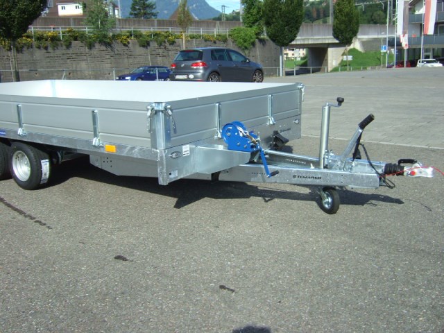 TEMARED Carplatform 4120 2700 Kg mit Aluboden und Bordwände AKTION-image-1