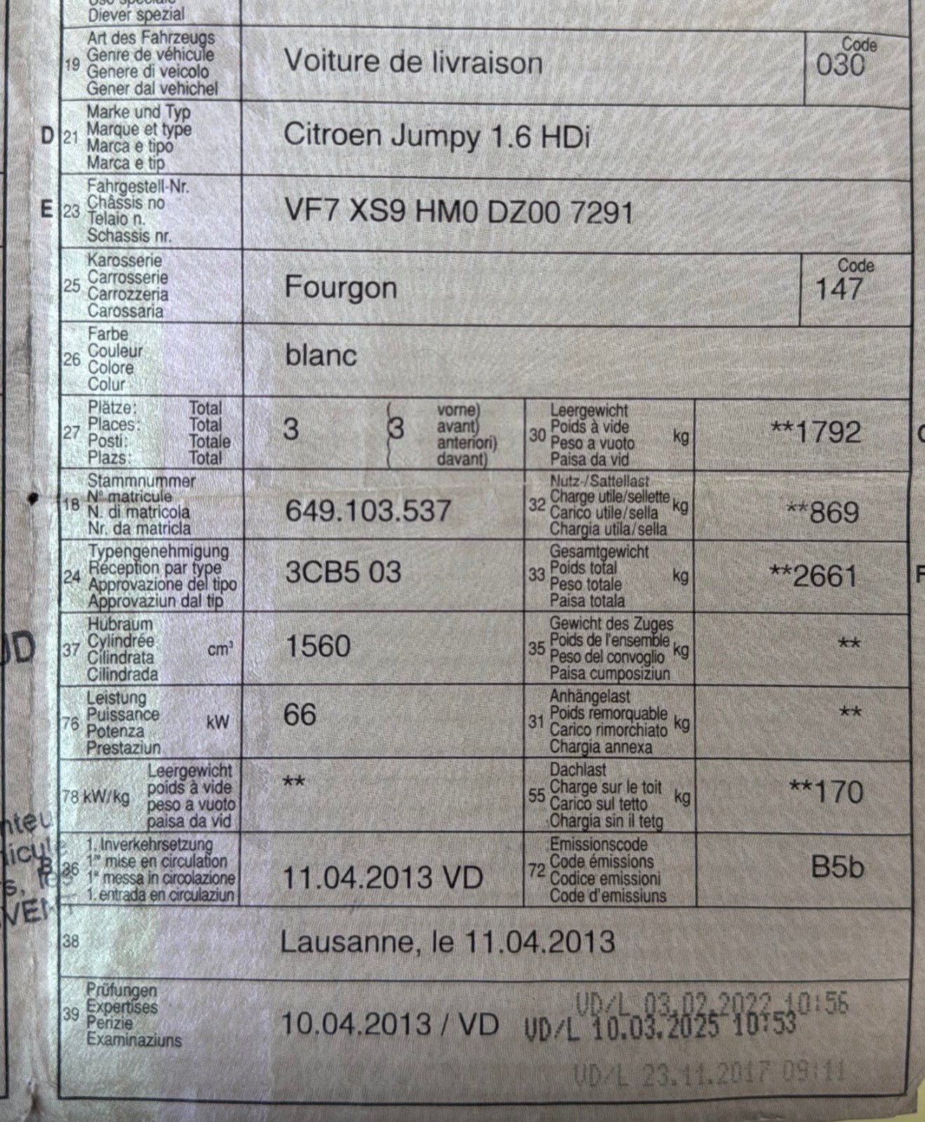 CITROEN Jumpy 1.6 HDi 12 L1H1
