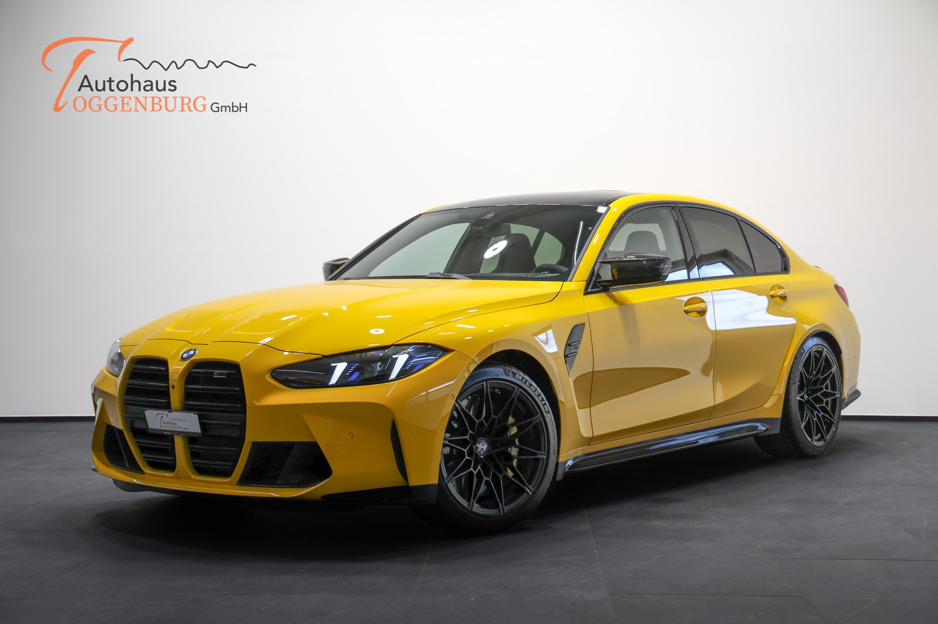 BMW M3 Competition M xDrive LCI *Sonderlackierung Atacama Yellow*Carbon/Keramik Bremsen*-image-0
