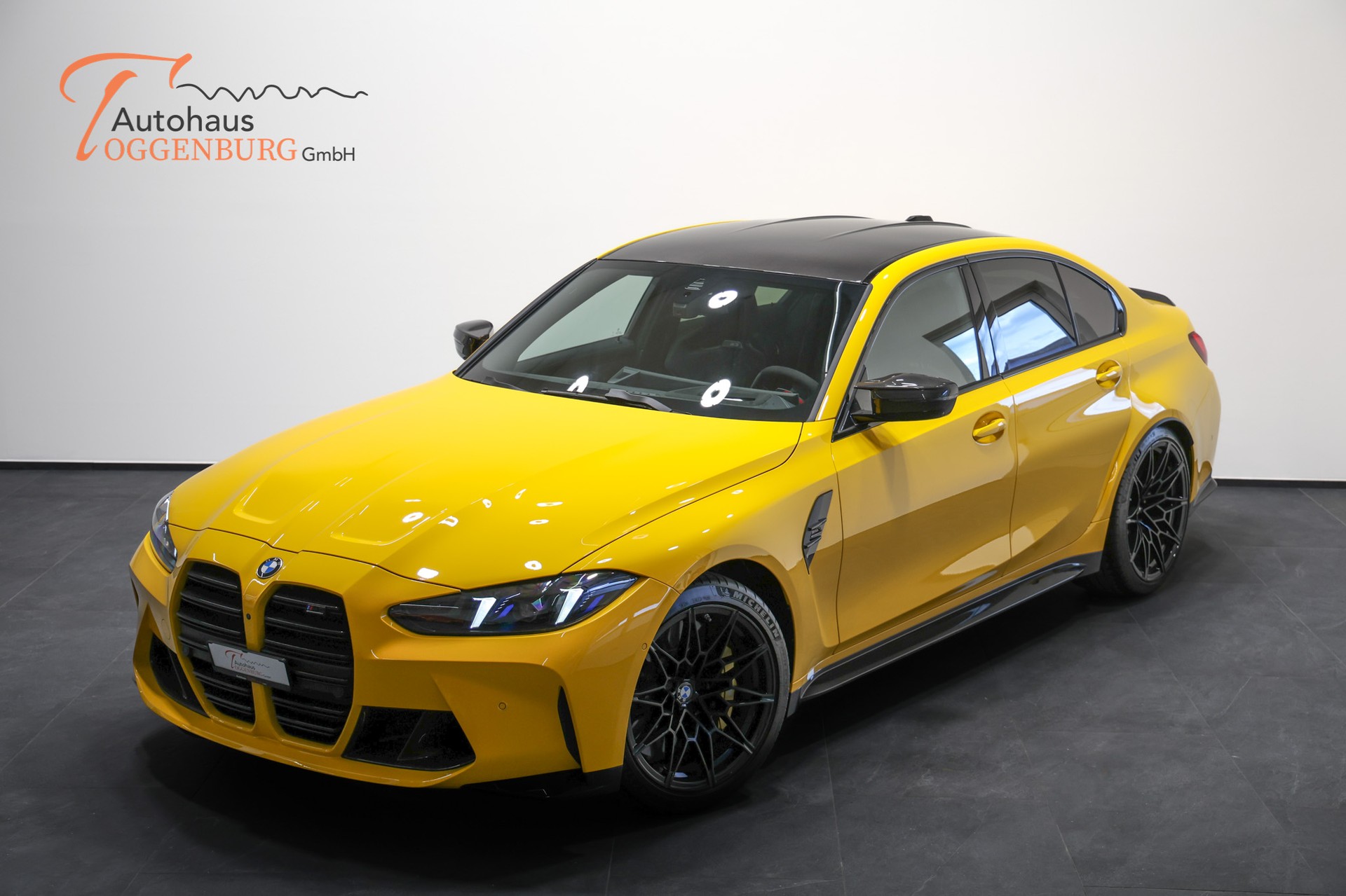 BMW M3 Competition M xDrive LCI *Sonderlackierung Atacama Yellow*Carbon/Keramik Bremsen*-image-2