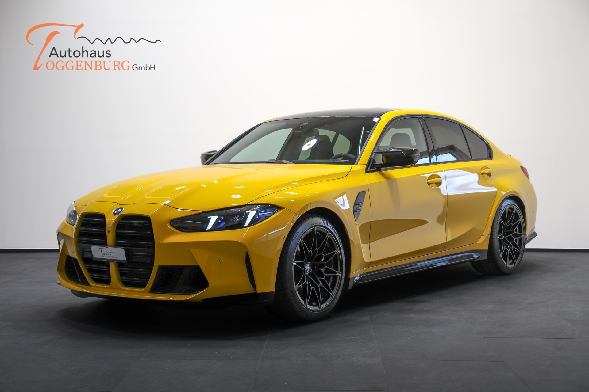 BMW M3 Competition M xDrive LCI *Sonderlackierung Atacama Yellow*Carbon/Keramik Bremsen*-image-3