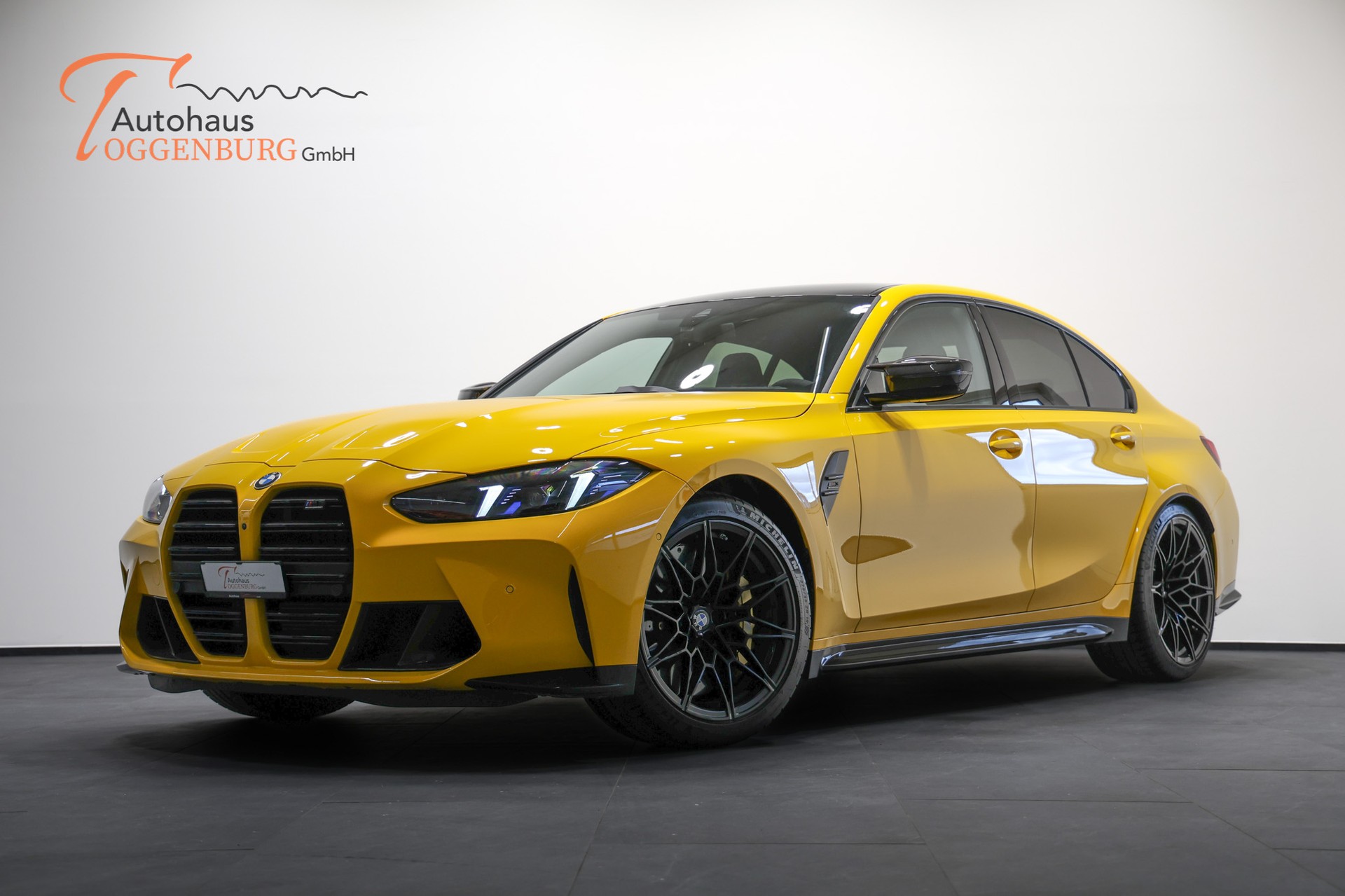 BMW M3 Competition M xDrive LCI *Sonderlackierung Atacama Yellow*Carbon/Keramik Bremsen*-image-1