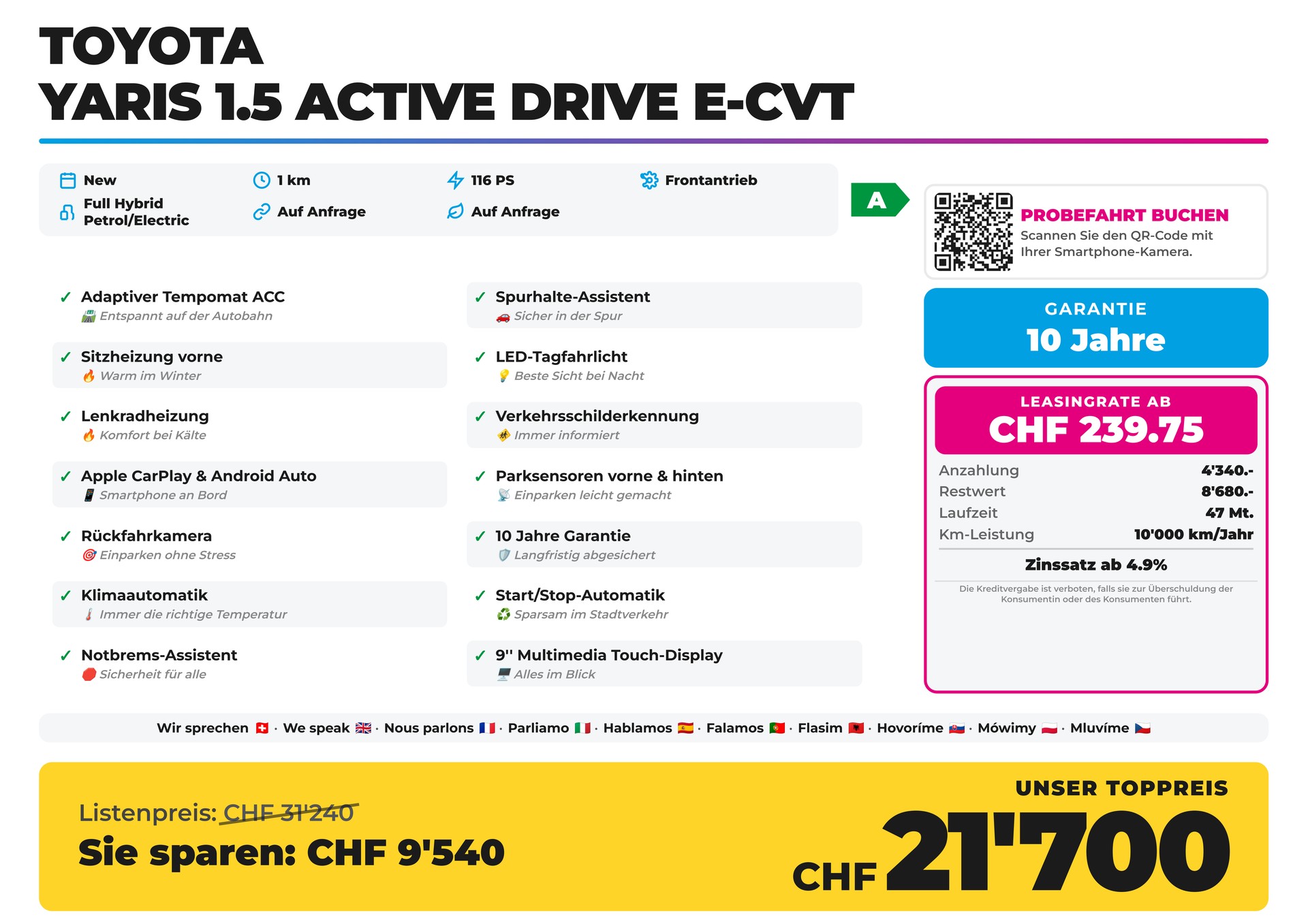 TOYOTA Yaris 1.5 Active Drive e-CVT-image-1