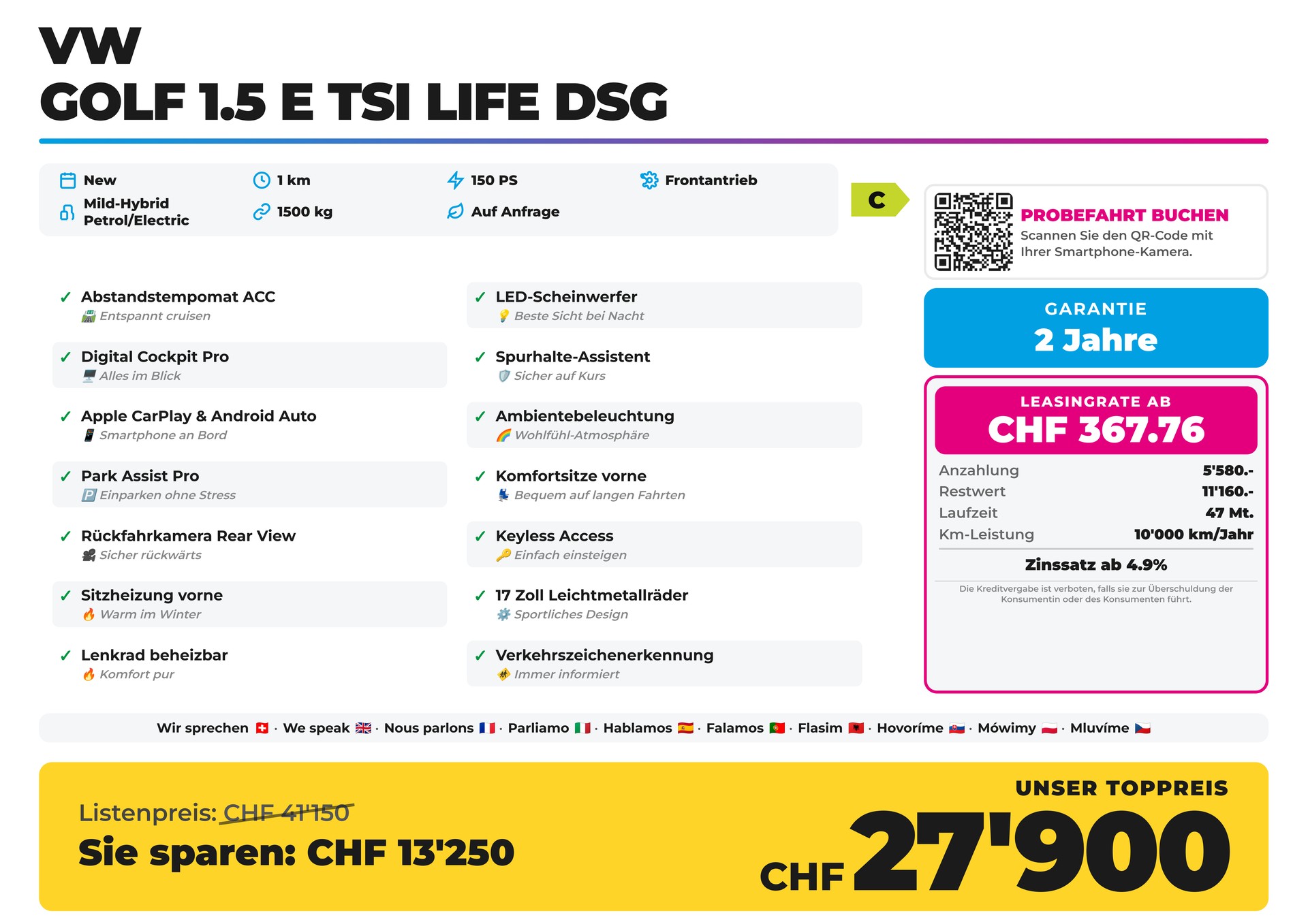 VW Golf 1.5 e TSI Life DSG-image-1