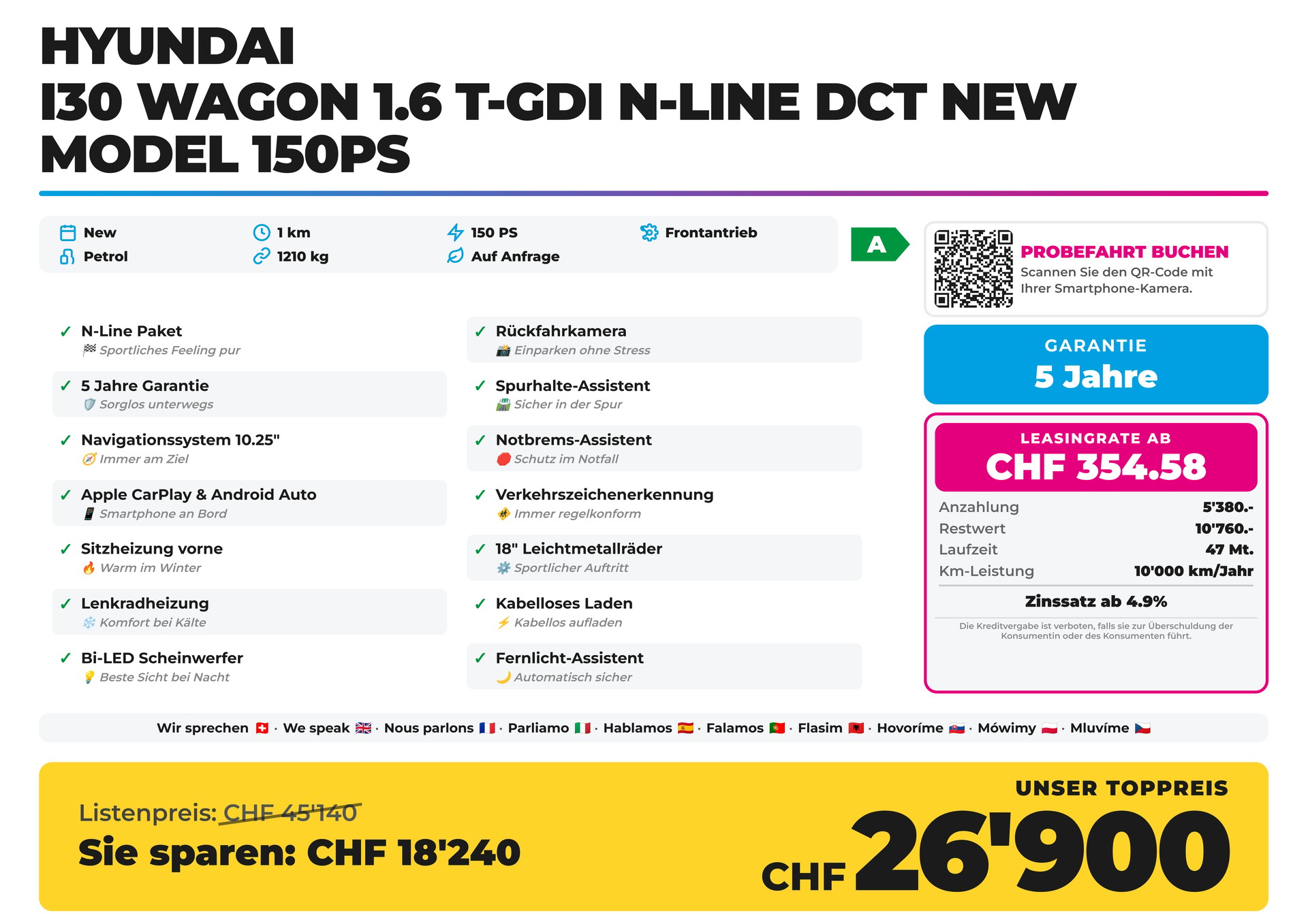 HYUNDAI i30 Wagon 1.6 T-GDi N-Line DCT NEW MODEL 150PS-image-1