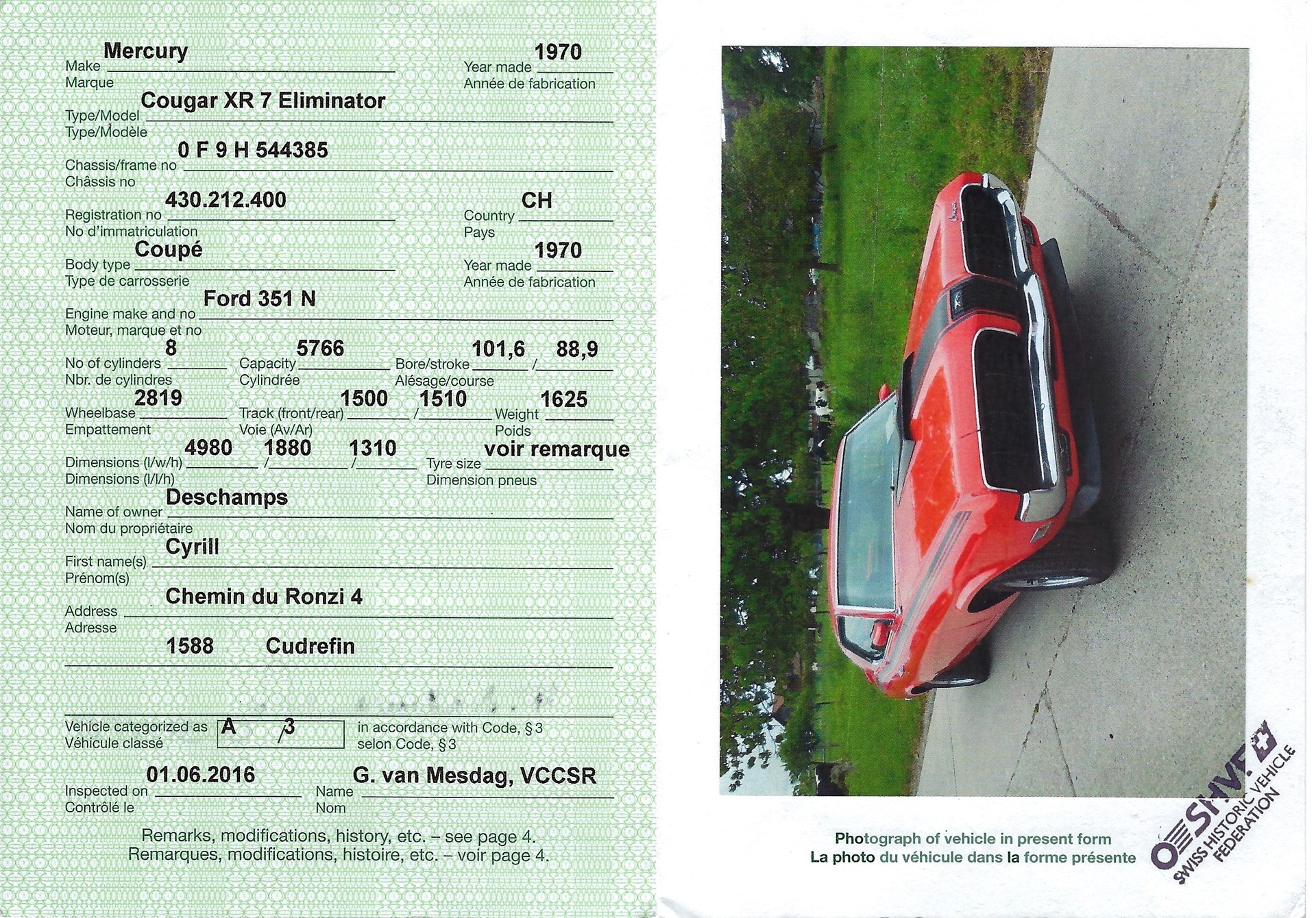 MERCURY Cougar XR7 - Eliminator Tribute-image-17