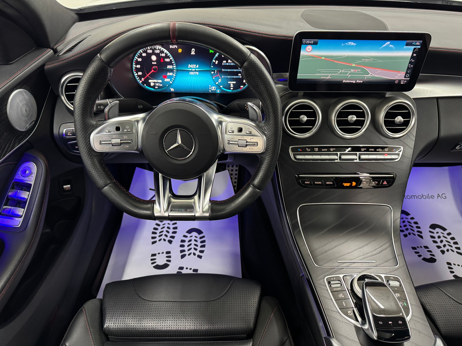 MERCEDES-BENZ C 43 AMG 4Matic Polarweiss Speedshift TCT 9G | 360° Kamera | Panoramadach | Performance Abgasanlage | Night-Paket | Burmester |-image-10