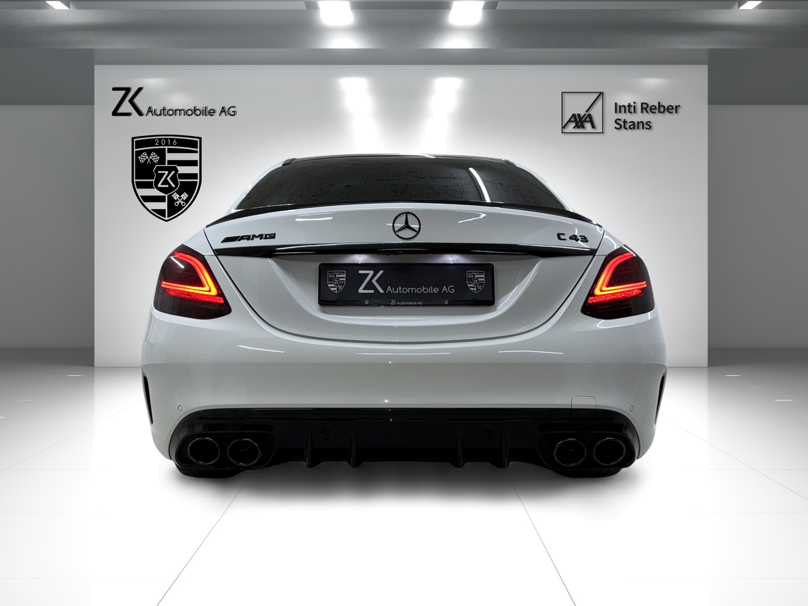 MERCEDES-BENZ C 43 AMG 4Matic Polarweiss Speedshift TCT 9G | 360° Kamera | Panoramadach | Performance Abgasanlage | Night-Paket | Burmester |-image-4