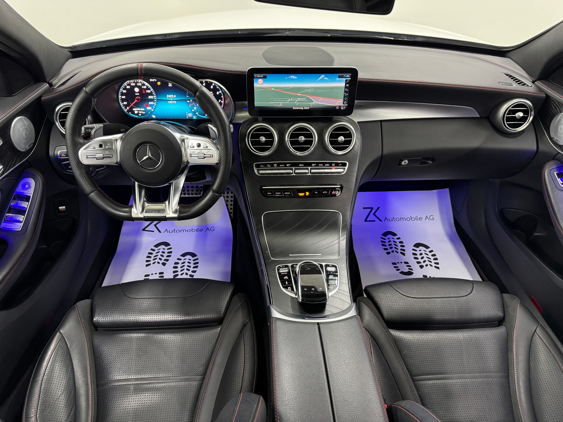 MERCEDES-BENZ C 43 AMG 4Matic Polarweiss Speedshift TCT 9G | 360° Kamera | Panoramadach | Performance Abgasanlage | Night-Paket | Burmester |-image-11