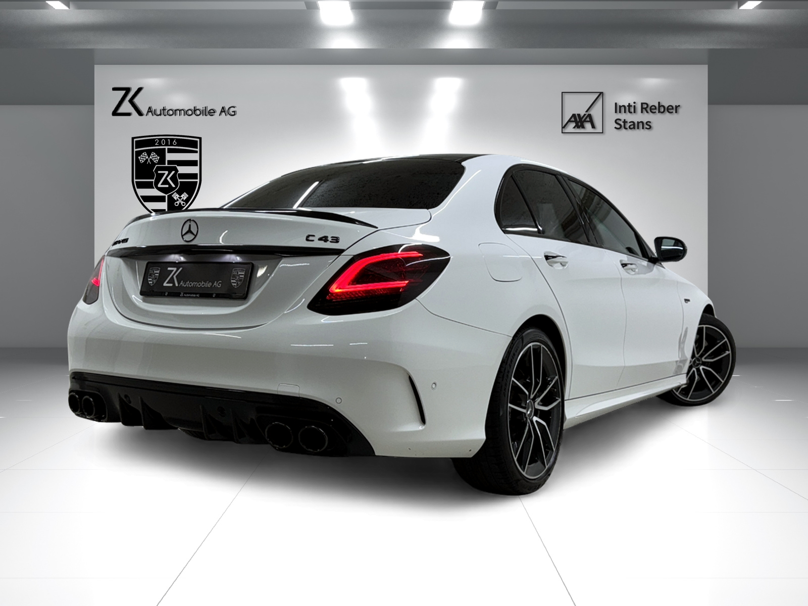 MERCEDES-BENZ C 43 AMG 4Matic Polarweiss Speedshift TCT 9G | 360° Kamera | Panoramadach | Performance Abgasanlage | Night-Paket | Burmester |-image-1