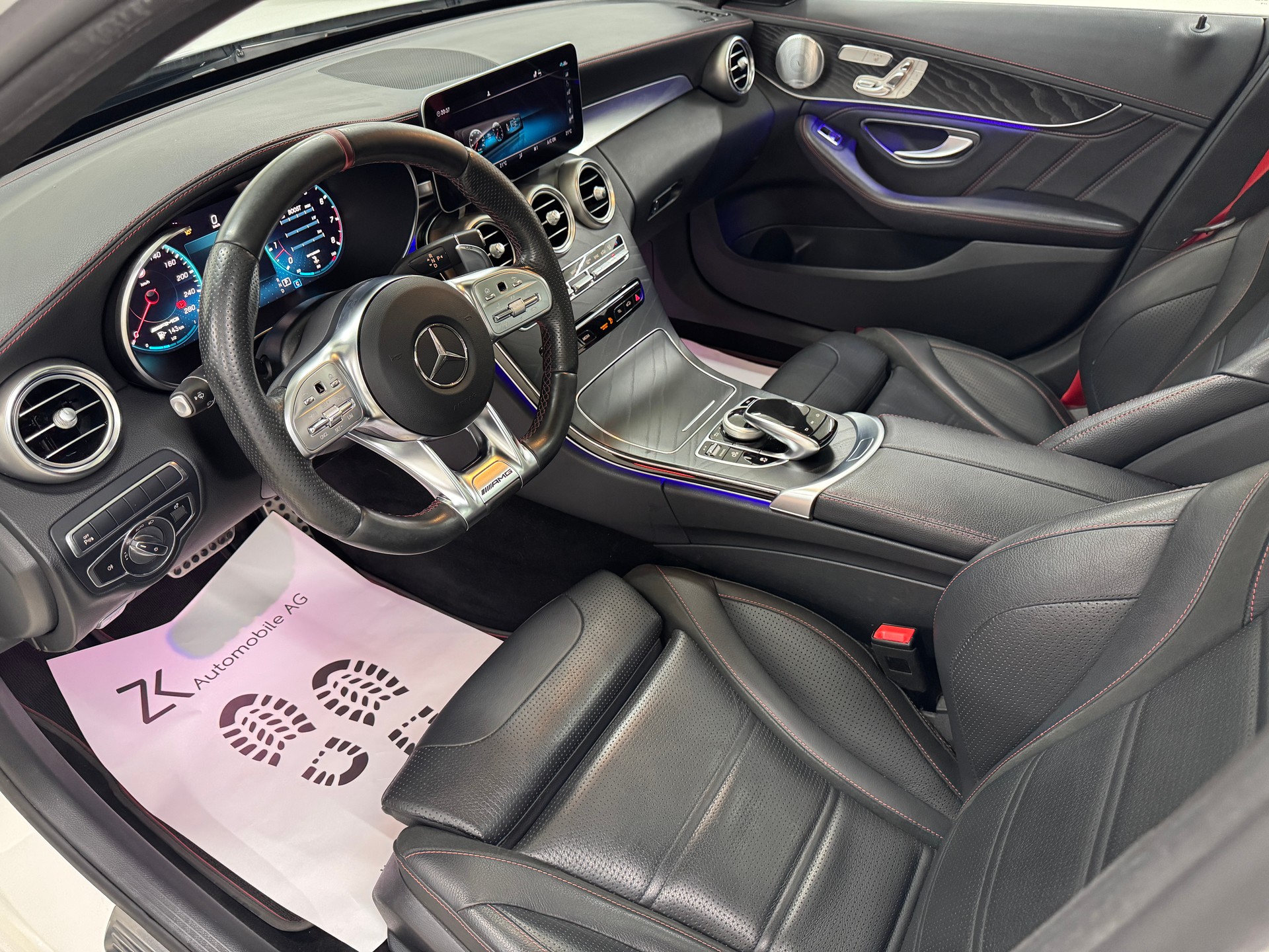 MERCEDES-BENZ C 43 AMG 4Matic Polarweiss Speedshift TCT 9G | 360° Kamera | Panoramadach | Performance Abgasanlage | Night-Paket | Burmester |-image-6