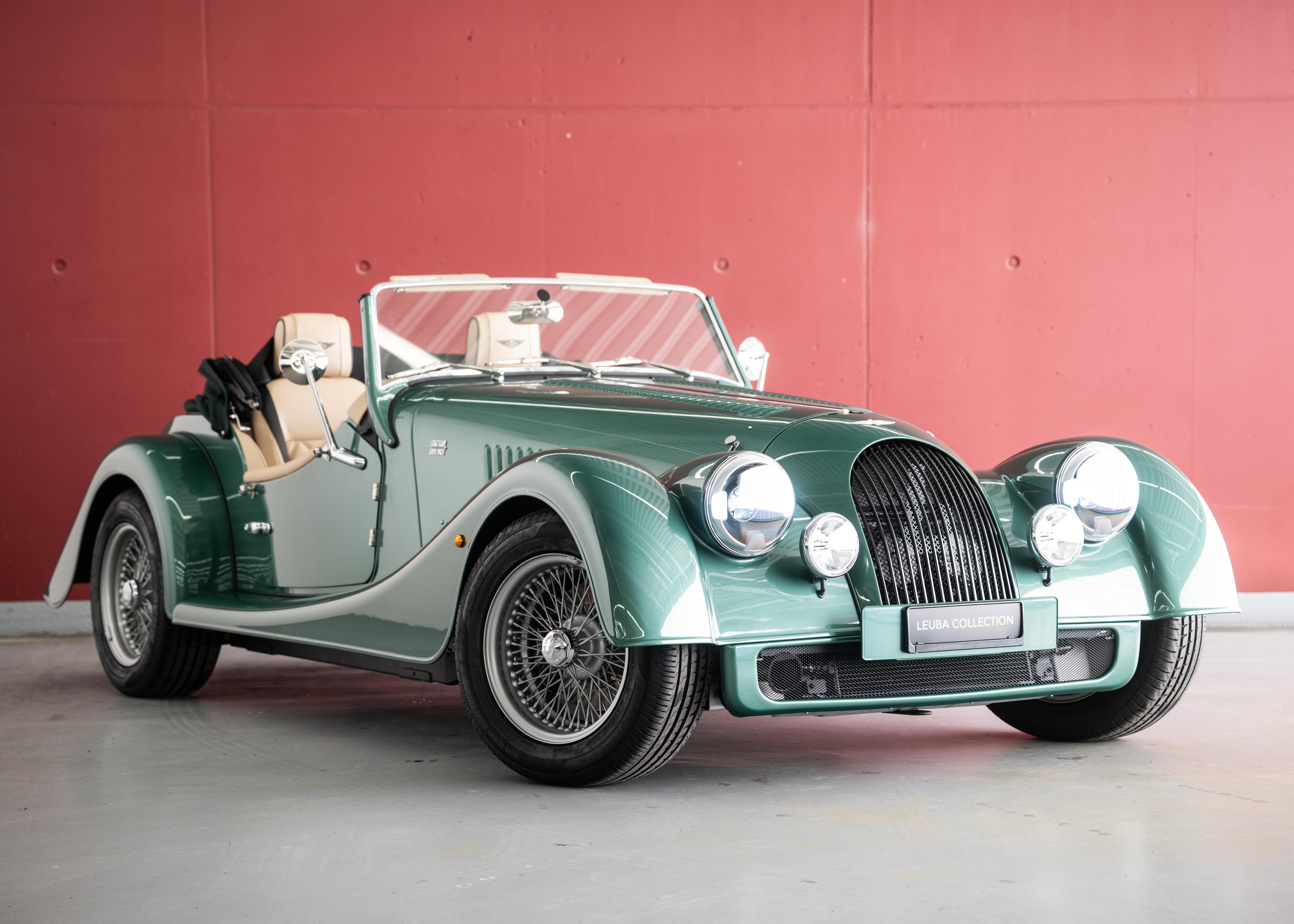 Photo MORGAN PLUS-FOUR Plus Four 75th Anniversary (New Swiss car, World Limited Edition 1 of 75, Aston Martin Almond Green metallic paint) - SOLD !