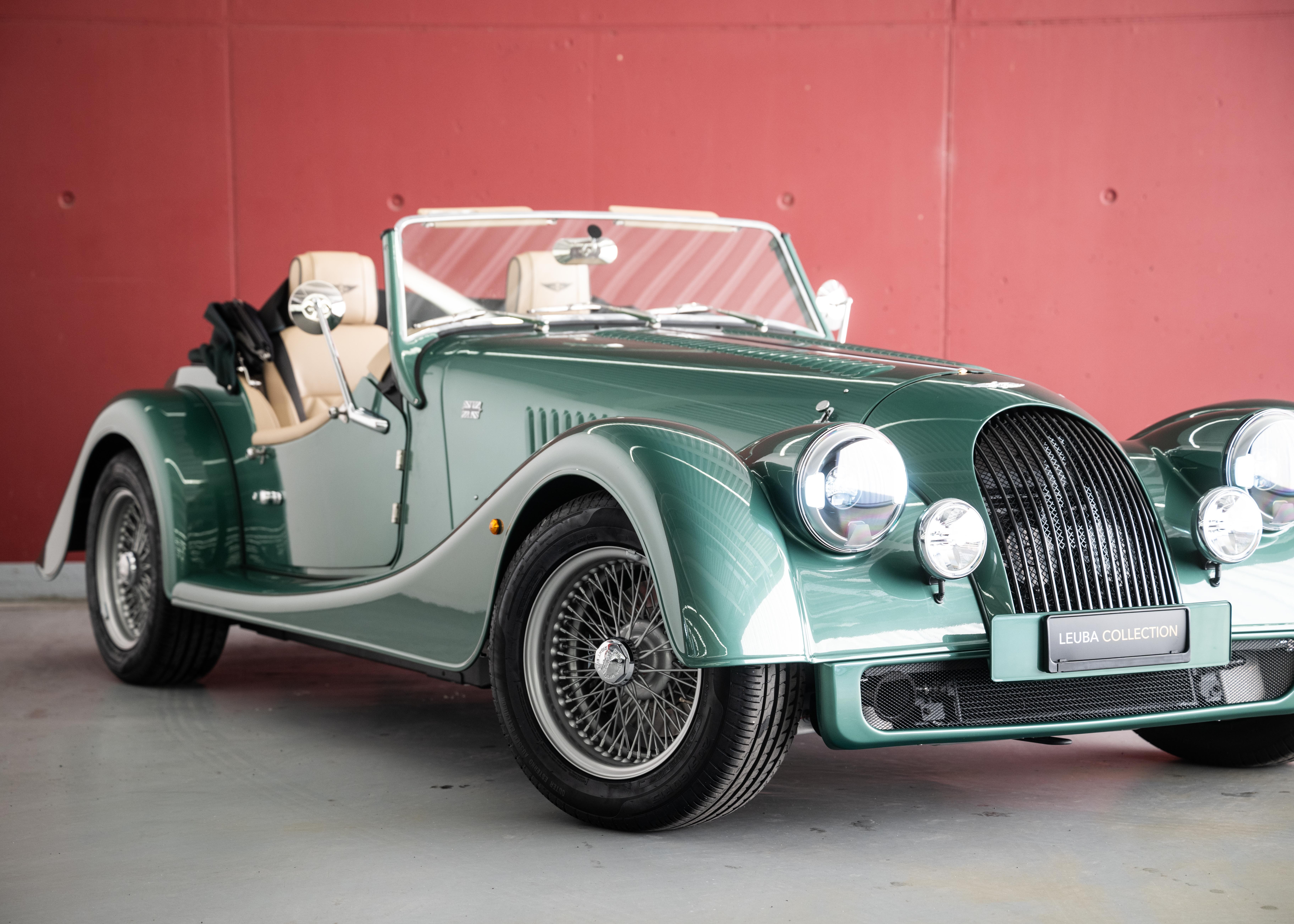 Image MORGAN PLUS-FOUR Plus Four 75th Anniversary (New Swiss car, World Limited Edition 1 of 75, Aston Martin Almond Green metallic paint) - SOLD !