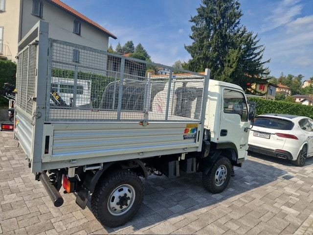 PIAGGIO DURSO PVI-41 VM/L - Ponte Ribaltabile 3 Lati in Alluminio con Soprasponde in Rete Zincata - Doppio Gancio di Traino KG. 3500-image-6