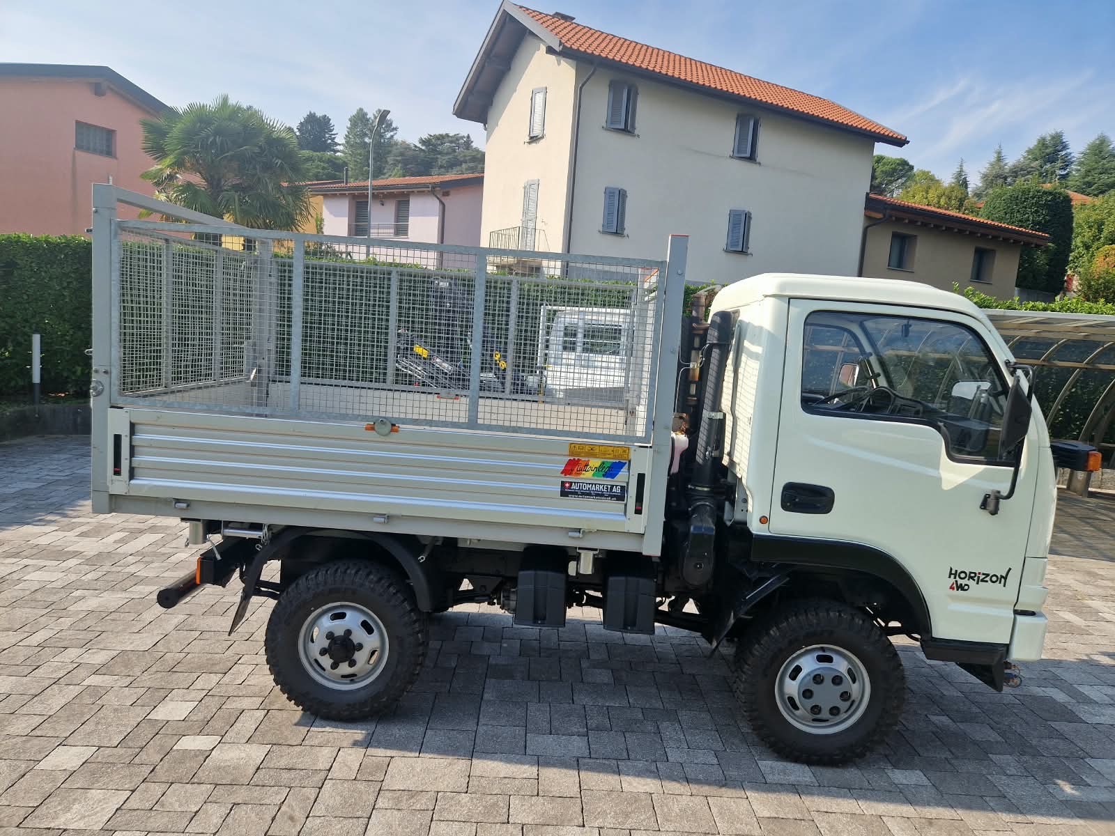 PIAGGIO DURSO PVI-41 VM/L - Ponte Ribaltabile 3 Lati in Alluminio con Soprasponde in Rete Zincata - Doppio Gancio di Traino KG. 3500-image-5