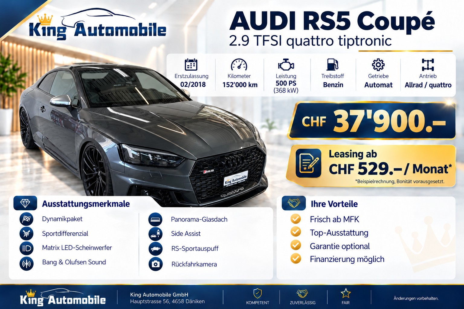 AUDI RS5 Coupé 2.9 TFSI quattro tiptronic | 500 PS | Frisch MFK | RS-Sportauspuff | B&O Sound-showroom-element-1
