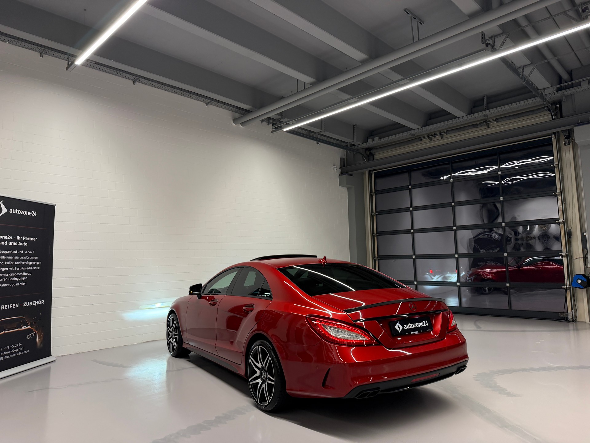 MERCEDES-BENZ CLS 350 d 4matic *AMG Line*Designo Hyazinthrot Metallic*Top Ausstattung*Frisch ab Service*Garantie*-image-14