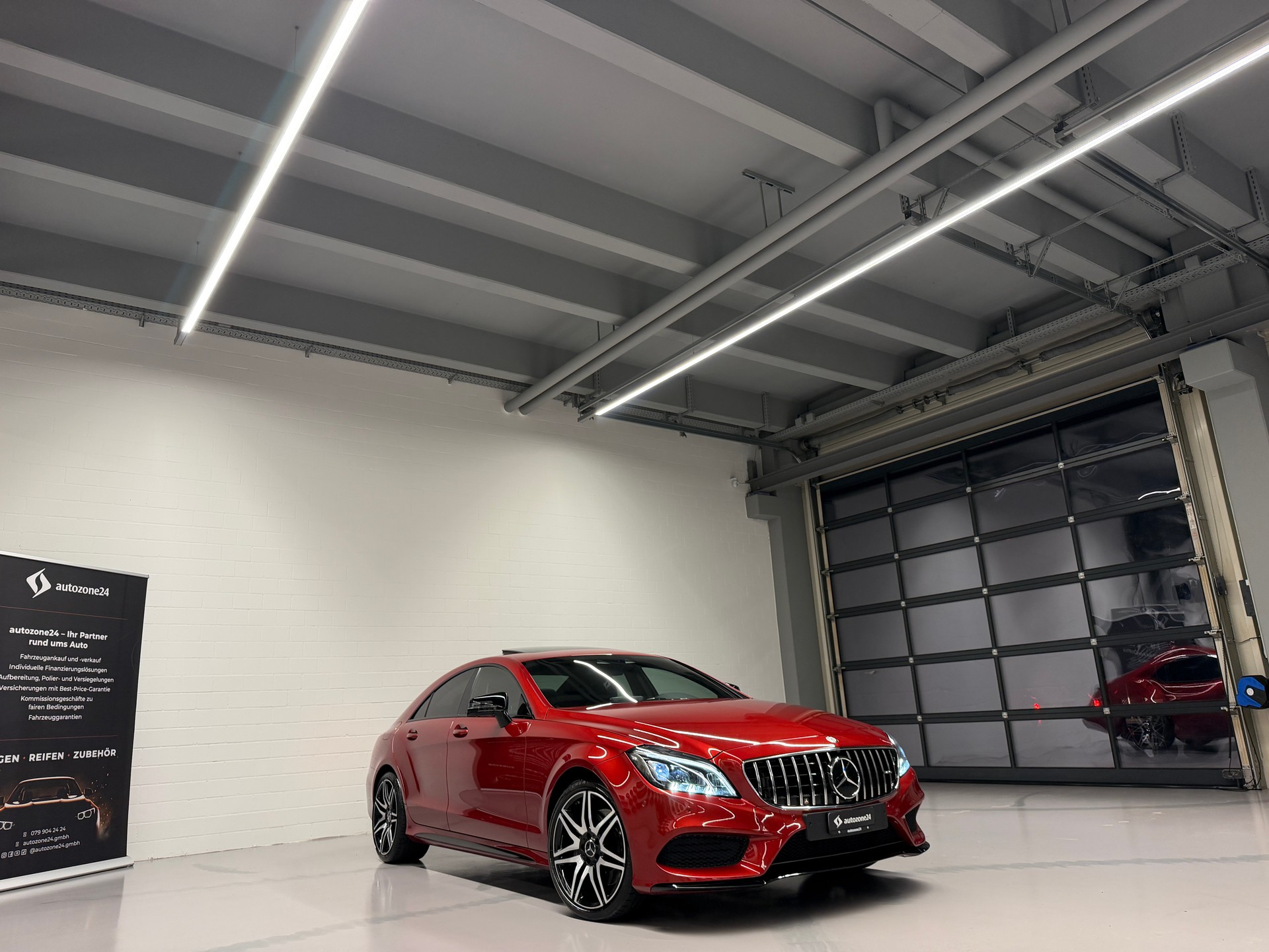 MERCEDES-BENZ CLS 350 d 4matic *AMG Line*Designo Hyazinthrot Metallic*Top Ausstattung*Frisch ab Service*Garantie*-image-7