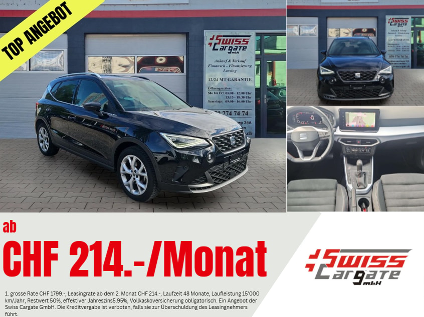 SEAT Arona 1.0 TSI Eco Hola FR DSG mit Rückfahrkamera & 5J Werksgarantie oder bis 100000km