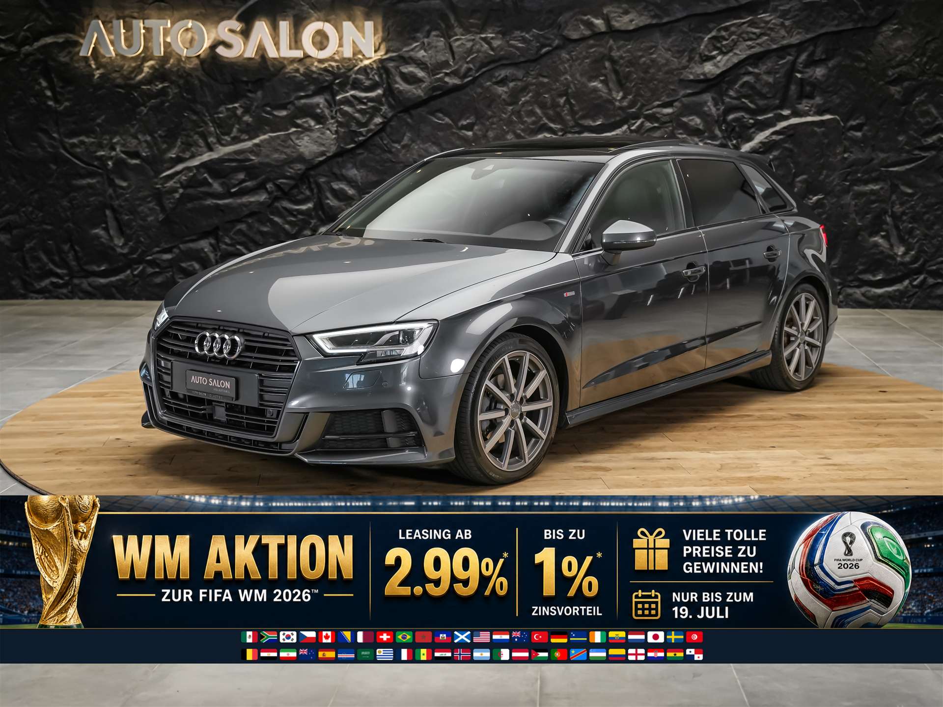 AUDI A3 Sportback 1.5 S-Line TFSI S-tronic *CH Auto*Abstandsregler*Panorama*-image-0