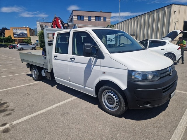 VW T5 2.0 TDI 4Motion Doppia Cabina - Gru HMF 200 - Ponte Fisso in Alluminio - Aumento del carico e Gancio Traino KG. 3500-image-5