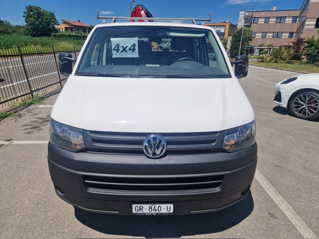 VW T5 2.0 TDI 4Motion Doppia Cabina - Gru HMF 200 - Ponte Fisso in Alluminio - Aumento del carico e Gancio Traino KG. 3500-image-1