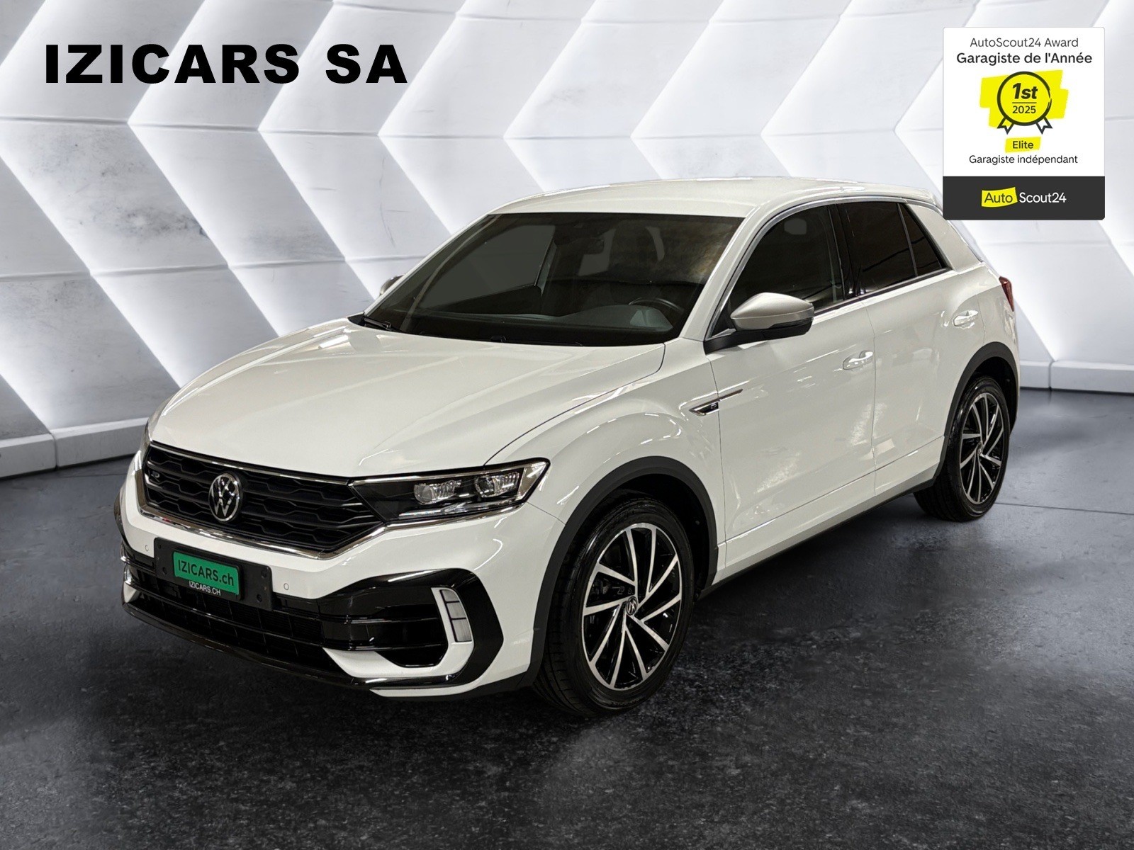 VW T-Roc 2.0 TSI R DSG 4Motion/BeatsAudio / Caméra de recul / App-Connect / Roues Hiver 17" incluses-image-0