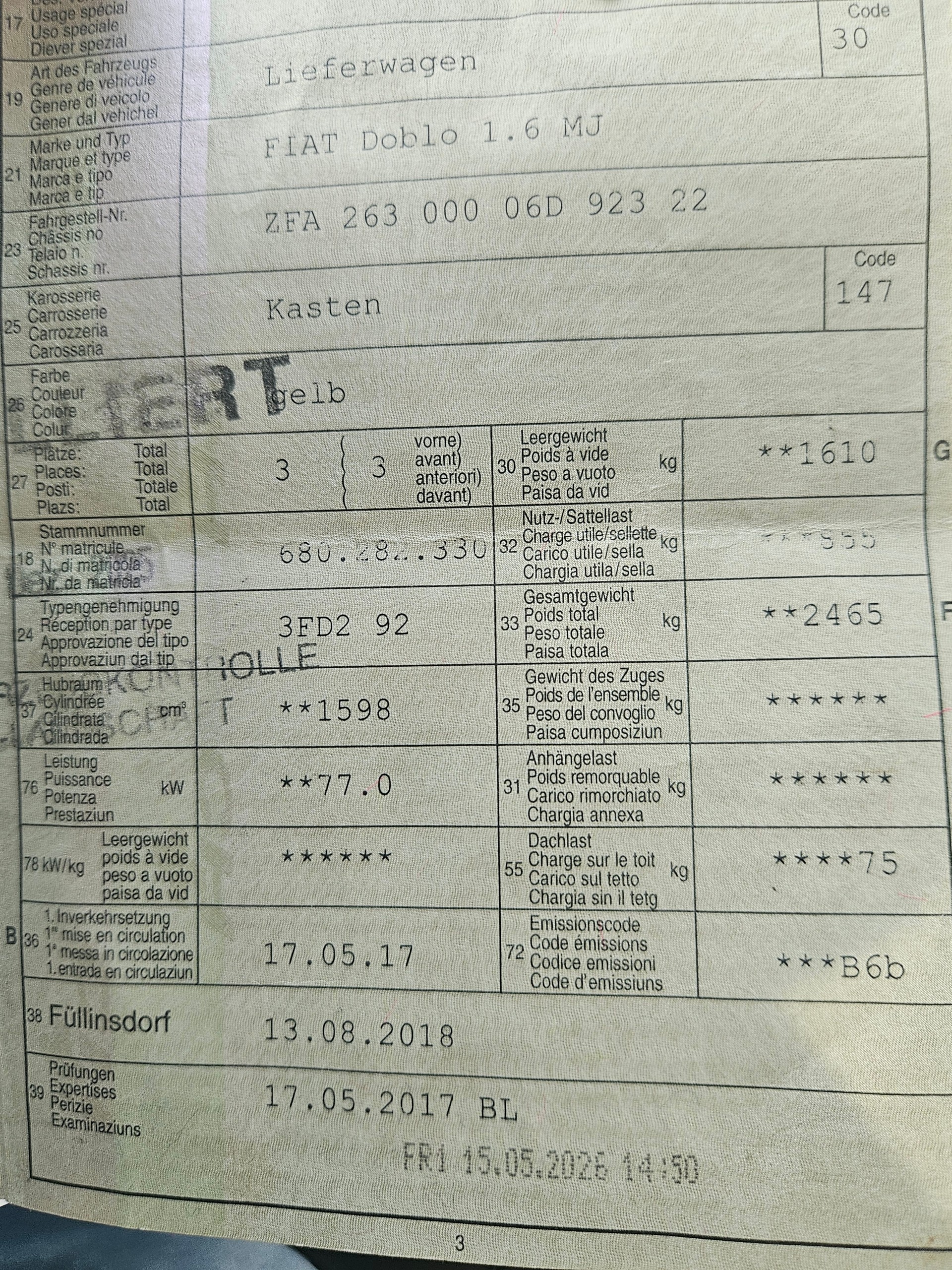 FIAT Doblò 1.6 Multijet Cargo Swiss-image-10