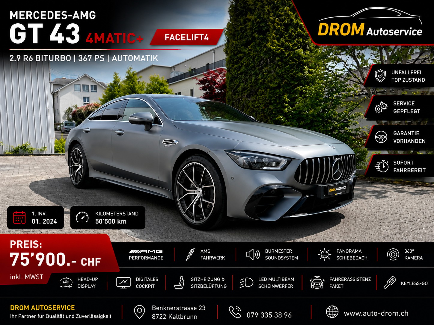 MERCEDES-BENZ AMG GT Facelift 4 43 4Matic+ Speedshift TCT