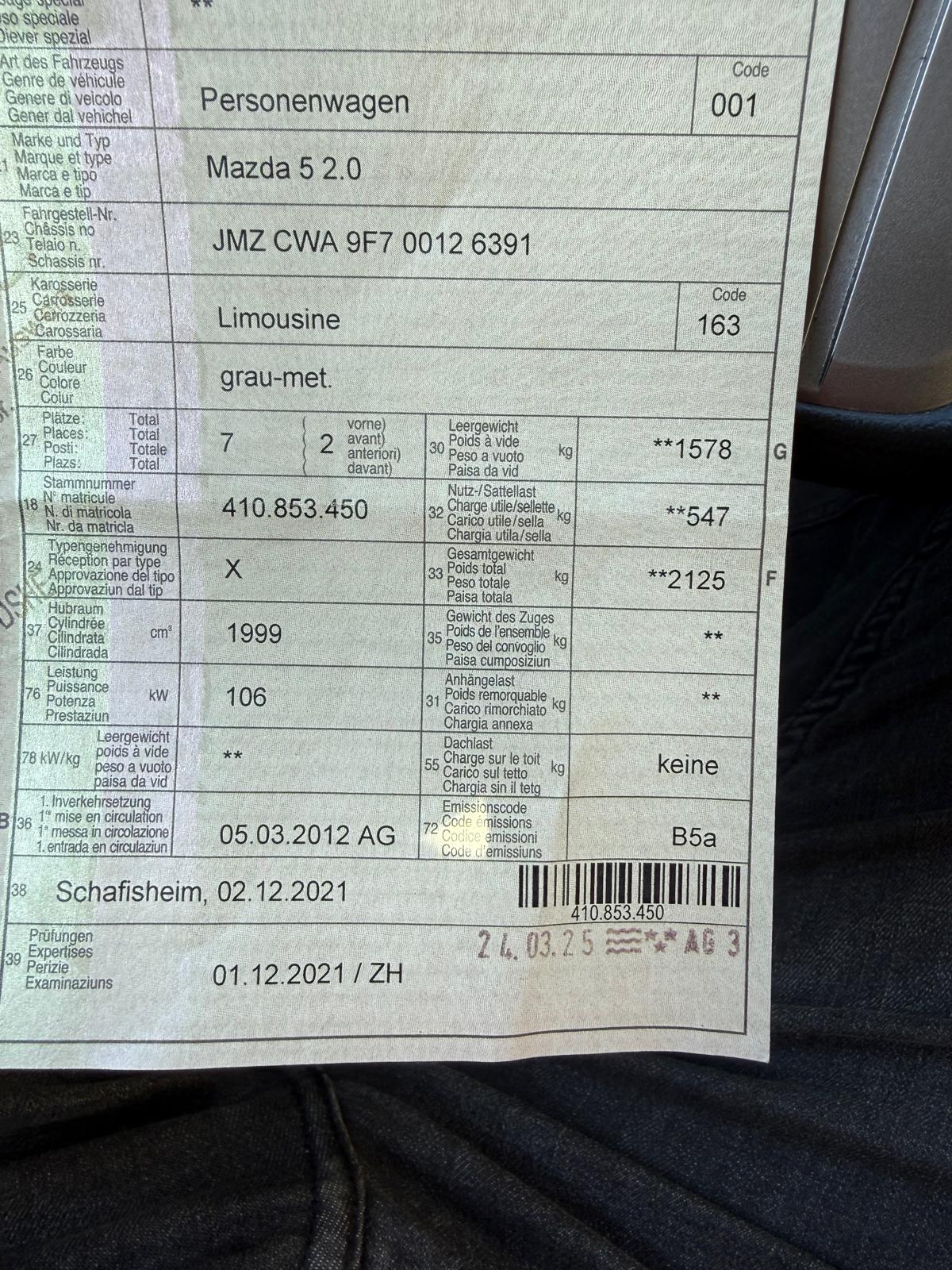 MAZDA 5 2.0 16V Sport-image-13