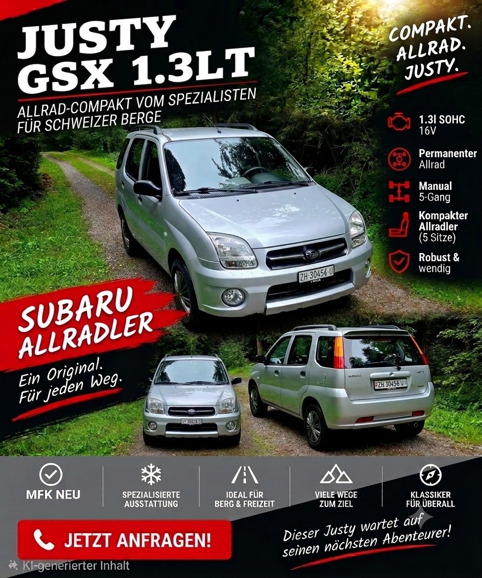 SUBARU G3X Justy 1.3 AWD — slika 1