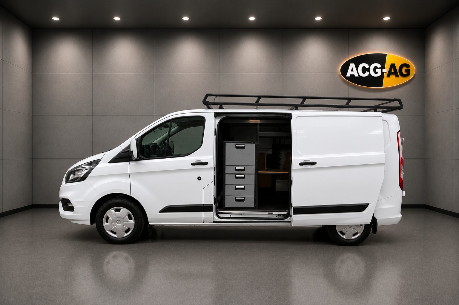 FORD Transit Custom Van 340 L2H1 Trend A ** 130 PS ** 3-Plätzer ** Sortimo ** Anh-Kupplung, 2800kg ** Dachträger ** Modell 2023 **-image-4